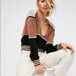 Free People Gold Dust Pullover Top